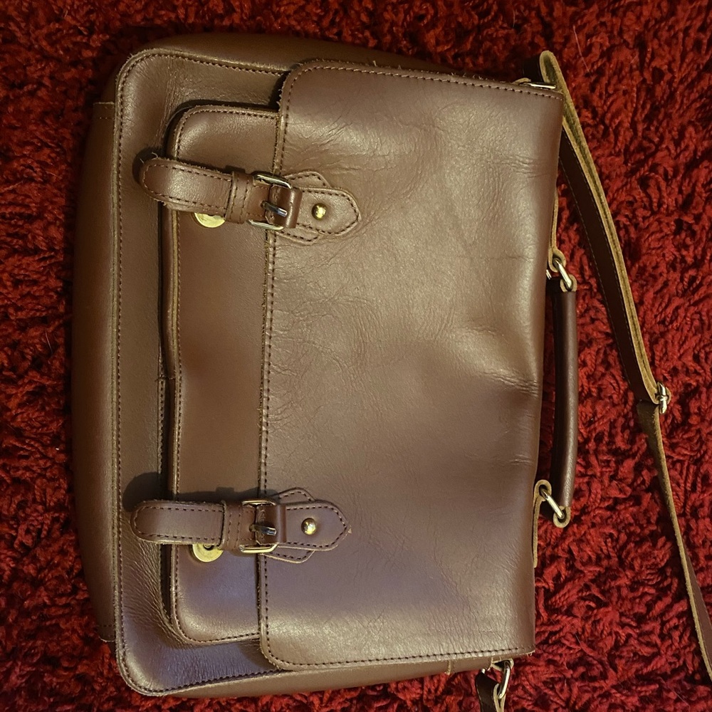 Real leather brown bag
